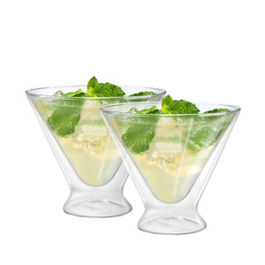 OGGI BAR Double-Walled Martini Glasses Set of 2