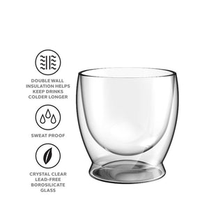 OGGI BAR Double-Walled Whiskey Glasses Set of 2