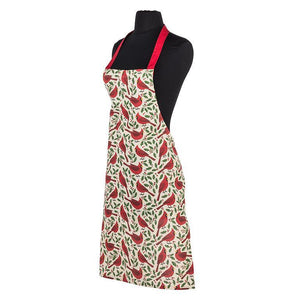 Abbott Apron Adult, Cardinals with Holly