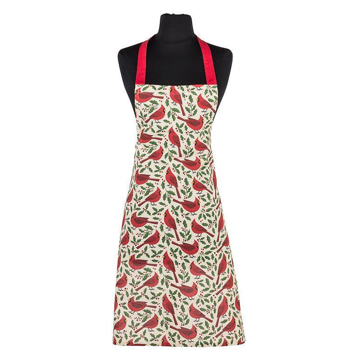 Abbott Apron Adult, Cardinals with Holly