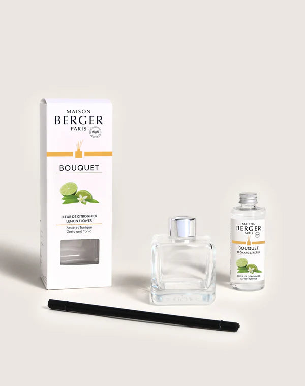 Maison Berger Reed Diffuser Set with Refill, Lemon Flower