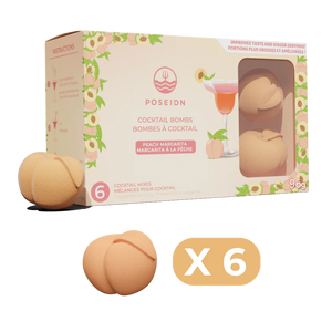 Poseidn Cocktail Bomb Set of 6, Peach Margarita