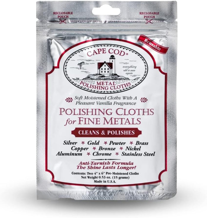 Cape Cod Metal Polishing Cloths in Foil Pouch