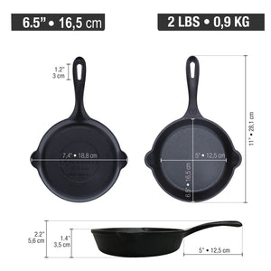 Victoria Cast Iron Skillet 16.5 cm | 6.5 Inch