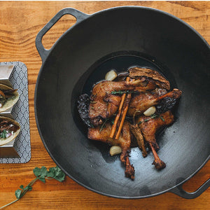 Victoria Cast Iron Wok 35.5 cm | 14 Inch