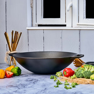 Victoria Cast Iron Wok 35.5 cm | 14 Inch