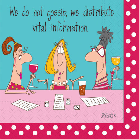 Design Design Cocktail Paper Napkin, Vital Information