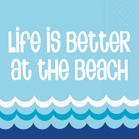 Design Design Cocktail Paper Napkin, Life is Better at the Beach