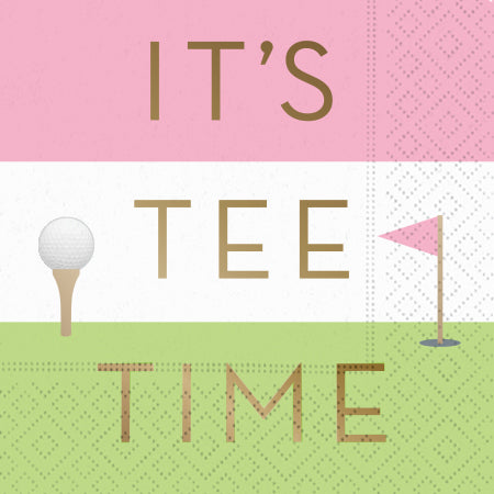 Design Design Cocktail Paper Napkin, Tee Time