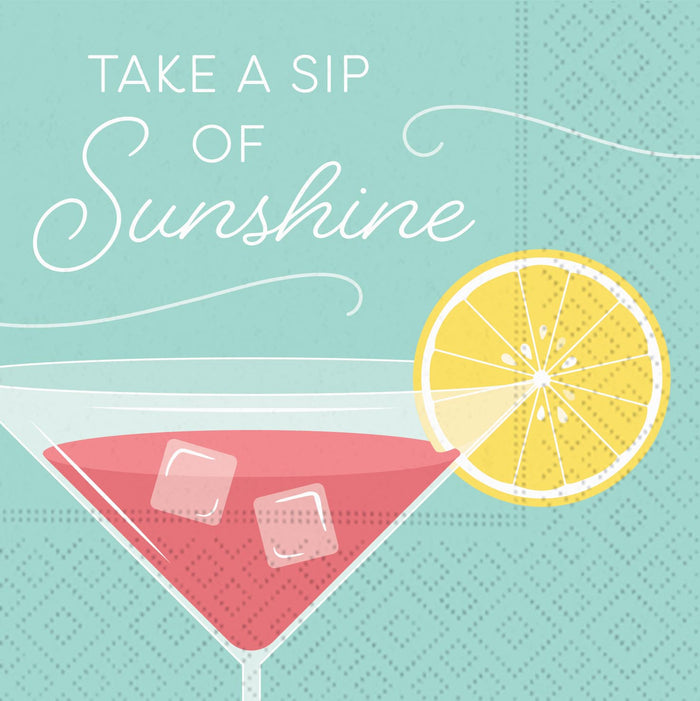 Design Design Cocktail Paper Napkin, Sip of Sunshine