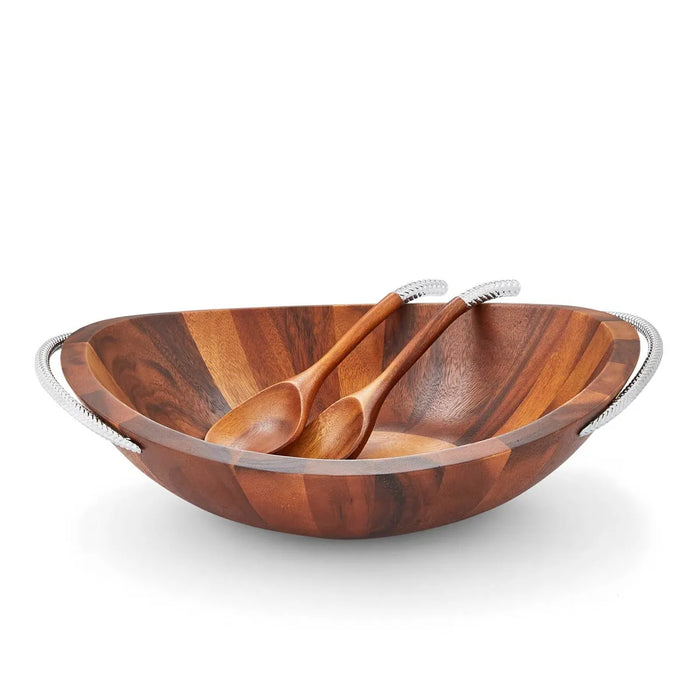 Nambé Braid Salad Bowl & Servers