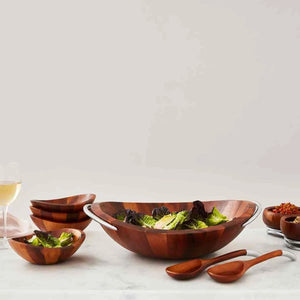 Nambé Braid Salad Bowl & Servers