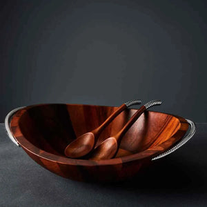 Nambé Braid Salad Bowl & Servers