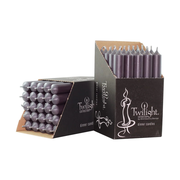 Twilight Collection Tapered Dinner Candle 10 Inch, Charcoal