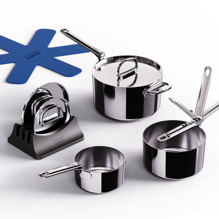Joseph Joseph SpaceSteel™ Sauce Pans with Lids Set of 3