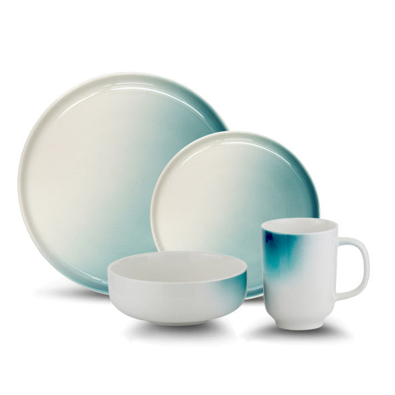 Brilliant 16pc Dinnerware Set (Service for 4), Lustre Green