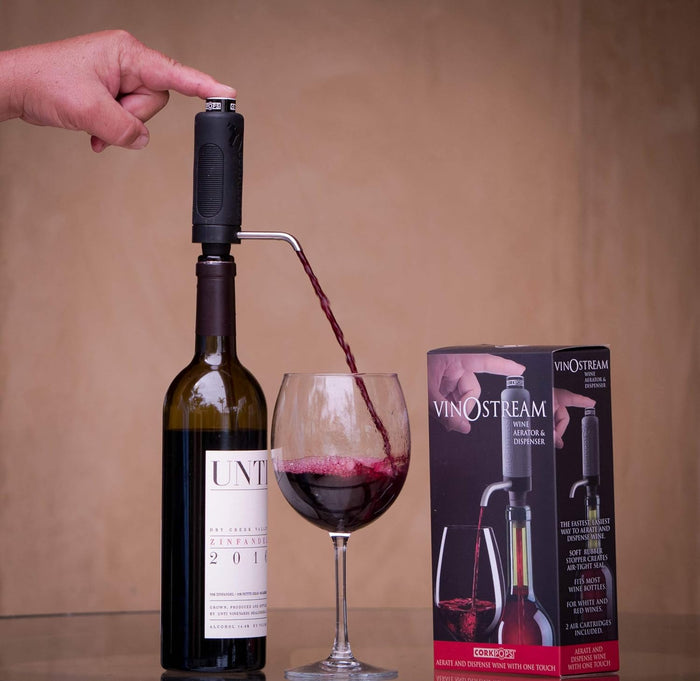 Cork Pops VinOstream Wine Bottle Aerator & Dispenser