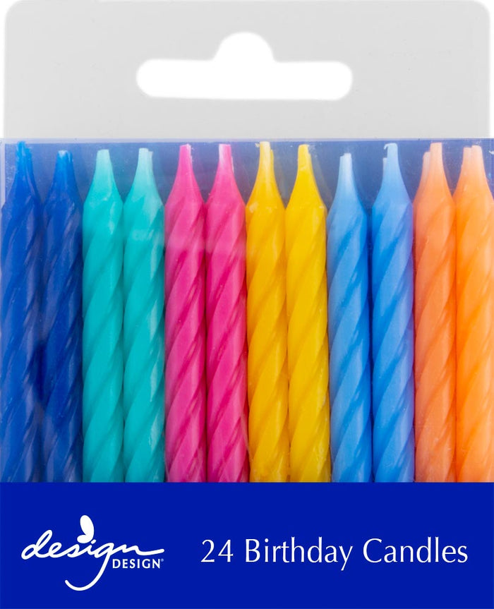 Design Design Candles Twist 24pk Brights