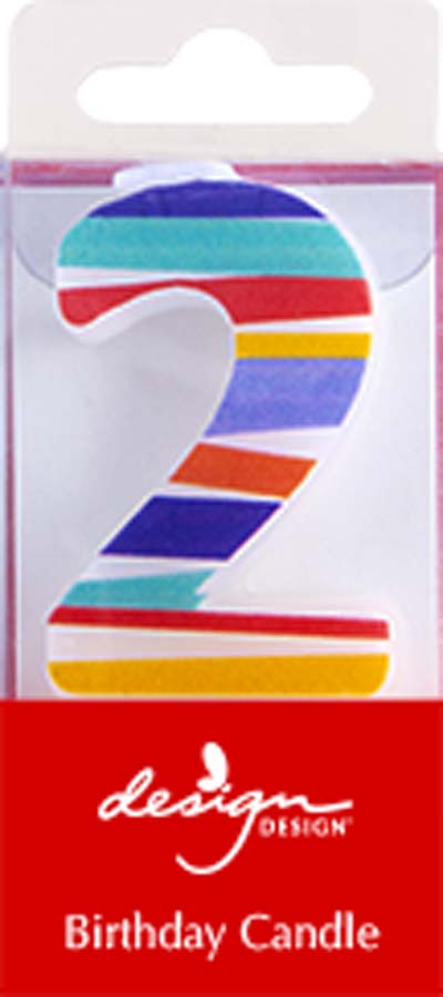 Design Design Shaped Candle #2 Shape Bright Stripes