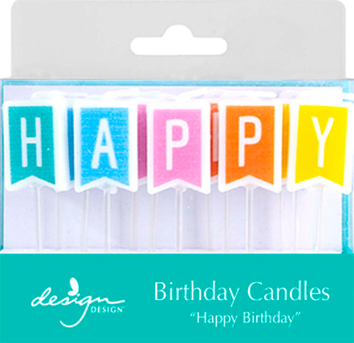 Design Design Candles, Happy Birthday Flags
