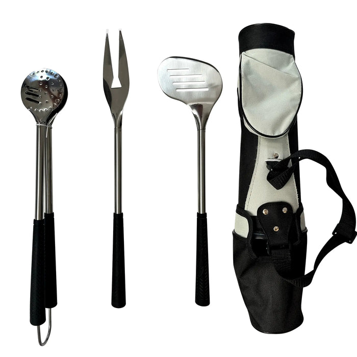 Outset Stainless Steel Golf Themed Grilling Tool Set