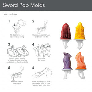 Tovolo Popsicle Mold Set of 4, Swords