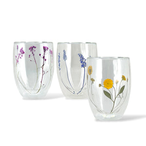 Danesco Double Wall Glass Tumbler, Lavender