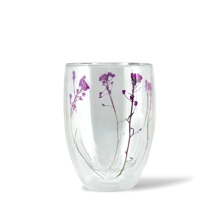Danesco Double Wall Glass Tumbler, Pink