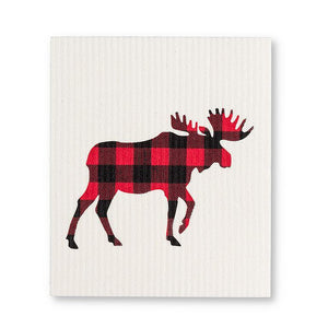 Abbott Buffalo Check Moose Dishcloths Set of 2