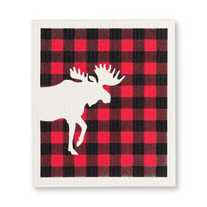 Abbott Buffalo Check Moose Dishcloths Set of 2