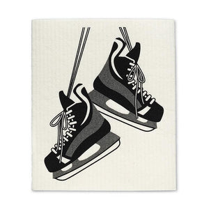 Abbott Swedish Dishcloth Set of 2, Hockey Skates & Stick