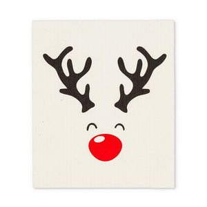 Abbott Swedish Dishcloth Set of 2, Rudolph & Friends