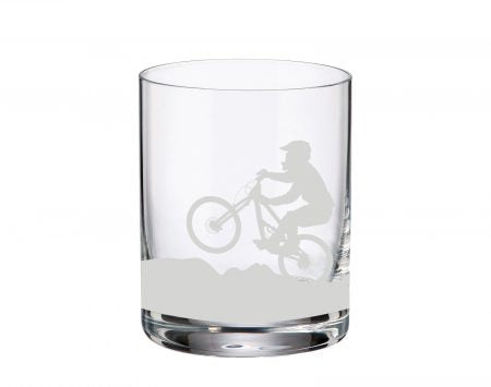 Bohemia Whisky Glass 10.8oz, Biker Print