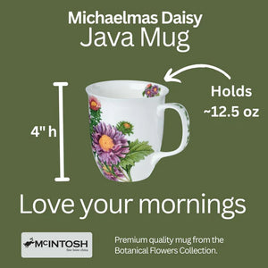 McIntosh Java Mug, Botanical Flowers Michaelmas Daisy