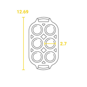 Lodge Cast Iron Muffin Pan 6-Cup