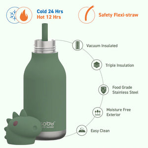 Asobu Bestie Water Bottle 16 oz, Dinosaur