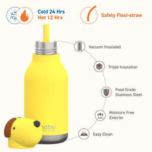 Asobu Bestie Water Bottle 16 oz, Dog