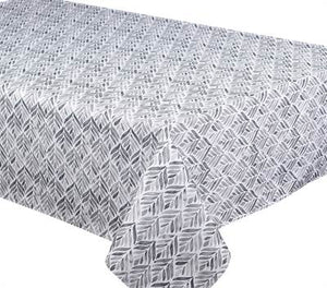 Texstyles Deco Tablecloth 58 x 94 Inch, Calme Grey