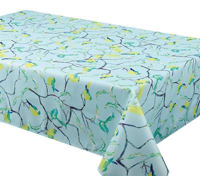 Texstyles Deco Tablecloth 58 x 108 Inch, Chant Green