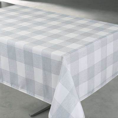 Texstyles Deco Tablecloth 58 x 108 Inch, Check Grey