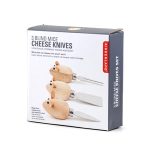 Kikkerland Mouse Cheese Knives Set of 3