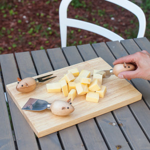 Kikkerland Mouse Cheese Knives Set of 3