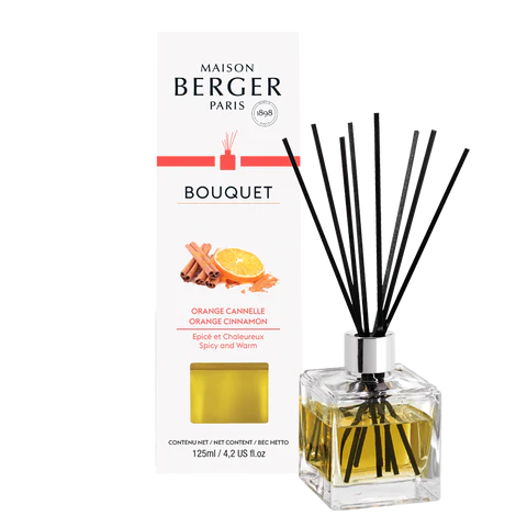 Maison Berger Cube Pre-filled Reed Diffuser, Orange Cinnamon 125 ml (4.2 oz)