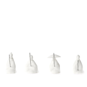 Kikkerland Tea Bag Holder Set of 4, Fisherman