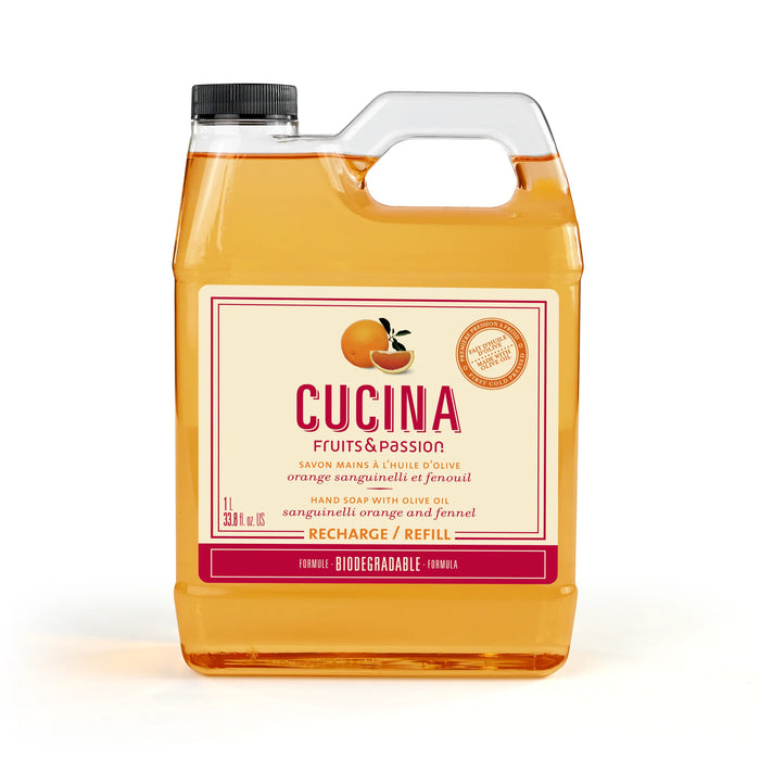 Cucina Concentrated Dish Detergent Refill 1 L, Sanguinelli Orange and Fennel