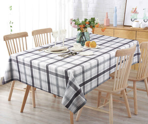 Texstyles Deco Tablecloth 58 x 78 Inch, Maxwell Plaid Black