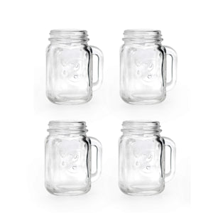 Kikkerland Shot Glass Set of 4, Mason Jar
