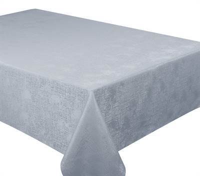 Texstyles Deco Tablecloth 60 x 144 Inch, Glimmer Silver Grey