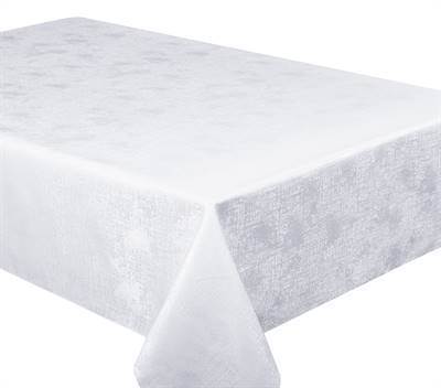 Texstyles Deco Tablecloth 60 x 102 Inch, Glimmer White