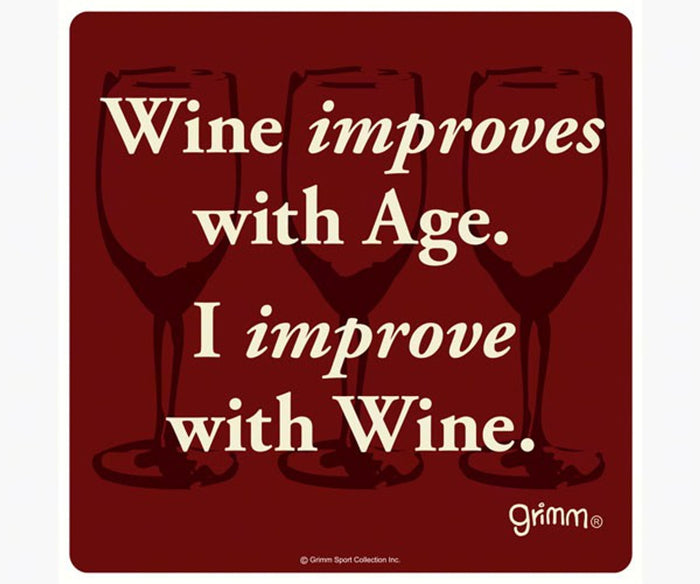 Grimm Wine Bottle Trivet, Wine Improves With Age
